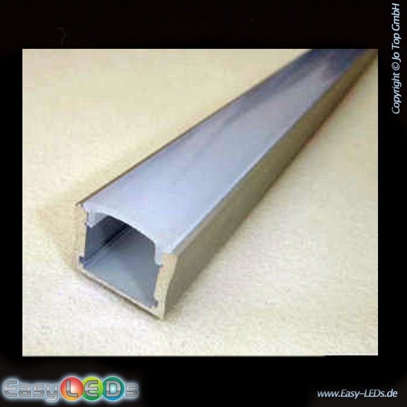 LED Aluminium Profil rund 2m Mattcover opal (€ 21,45/m)